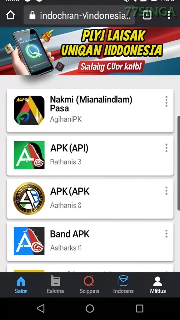Cuplikan layar 333666 — halaman utama